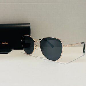 Authentic MaxMara Gold/Black Sunglasses - New with Packaging